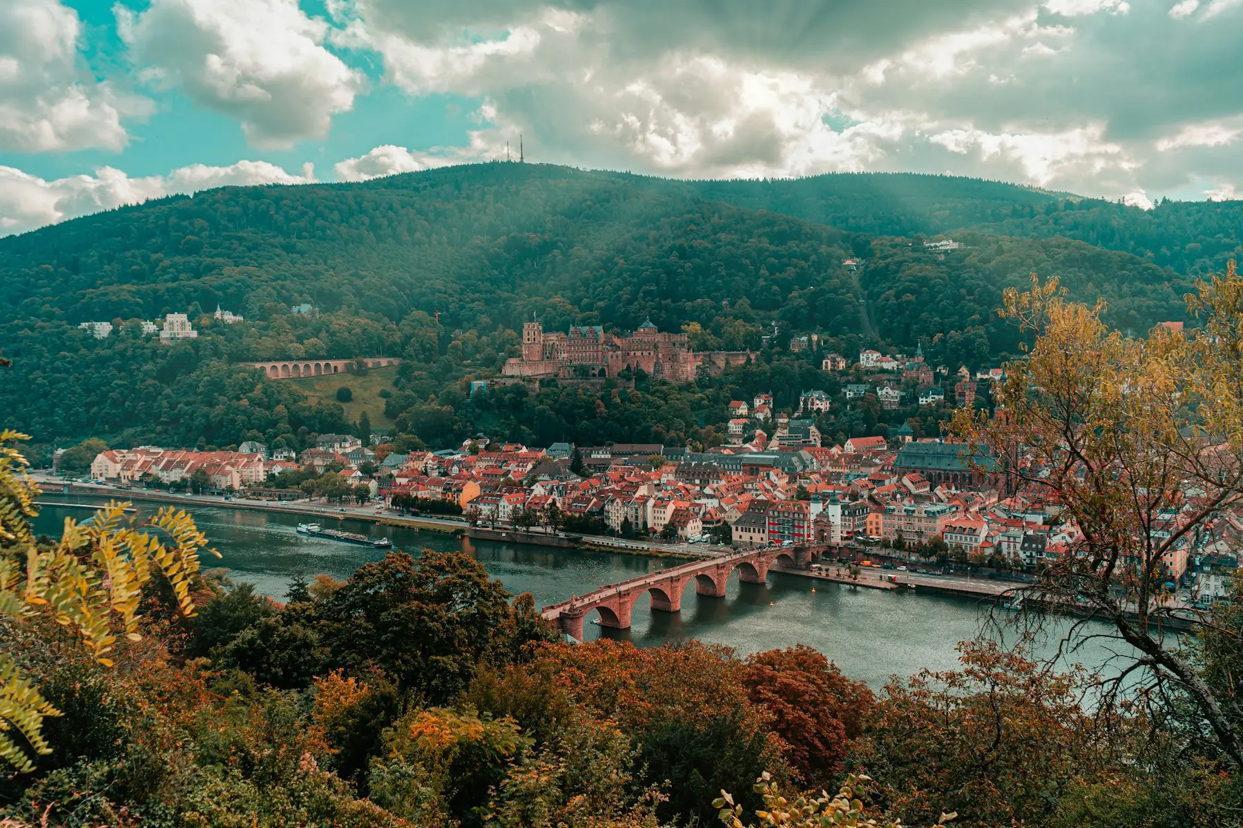 Heidelberg mit der Brücke über den Neckar